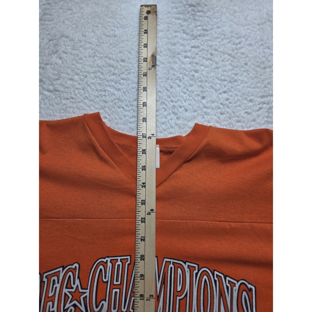 Vintage 1989 Denver Broncos AFC Champions Tee Size Large Logo 7 USA Orange Rare - Picture 6 of 8